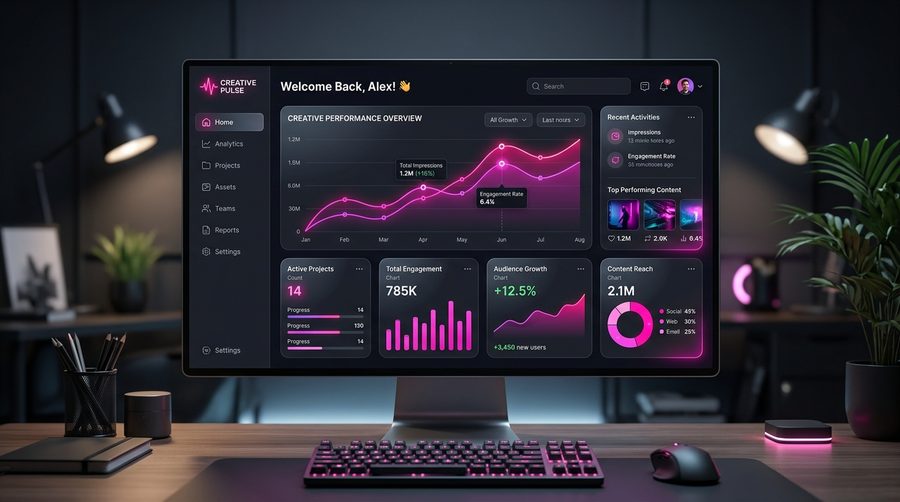 Creative Pulse Analytics Mockup